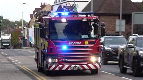 UK Fire truck responding with ALL siren tones! - Scania P280 - YouTube