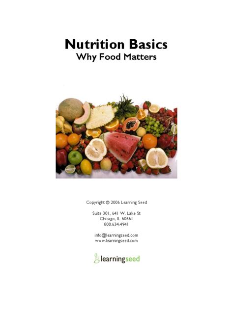 Nutrition Basics Guide PDF | PDF | Carbohydrates | Fat