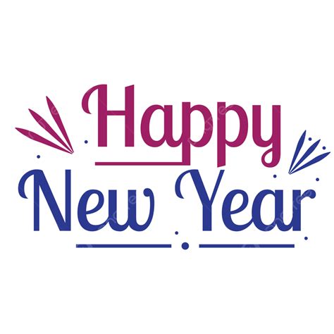 Happy New Year Text, Happy New Year, New Year, Scribble PNG and Vector with Transparent ...