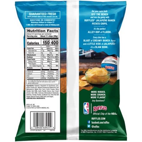 Ruffles Jalapeno Ranch Potato Chips, 2.63 oz - Fred Meyer