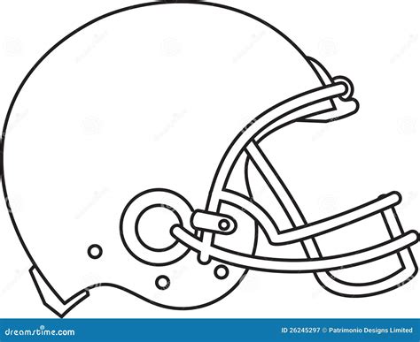 American Football Helmet Line Drawing Royalty Free Stock Photography ...