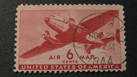 Postage stamp. USA. U.S. Postage. Air mail. United states of America ...