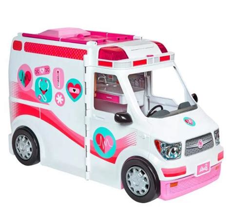 Barbie Ambulance Care Clinic Vehicle Girls Toys Doll