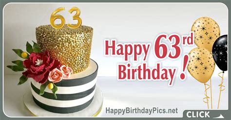 Happy 63rd Birthday with Gold Chocolate