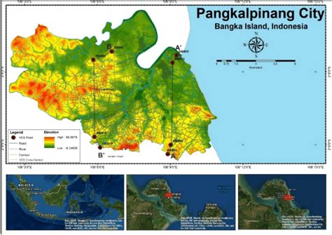 Study area:Pangkalpinang city located in the Bangka Island, Indonesia ...