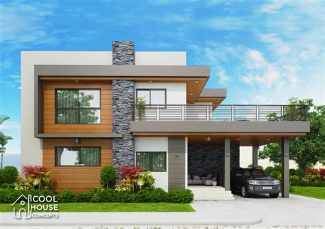 Four Bedrooms Two Storey Modern House - Cool House Concepts