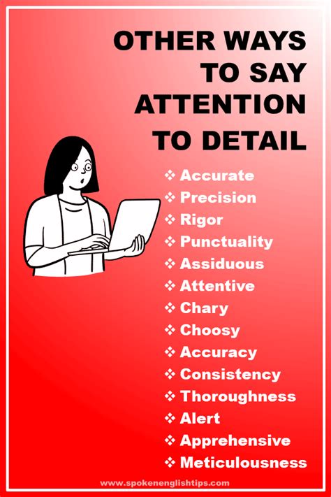 Other Ways To Say Attention To Detail - Spokenenglishtips ( September 2024)