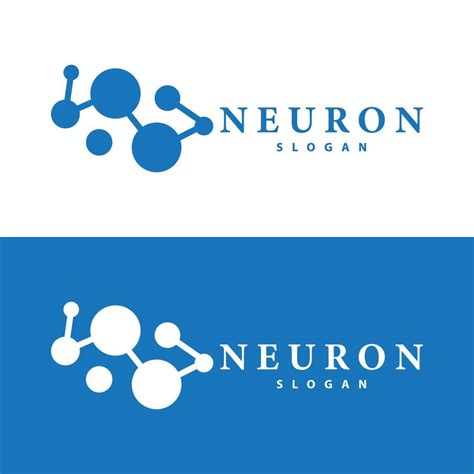 Neuron logo simple design network cel technology particles template ...