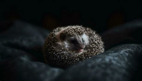 Cute hedgehog sleeping with bristled fur generated by AI 26350439 Stock ...