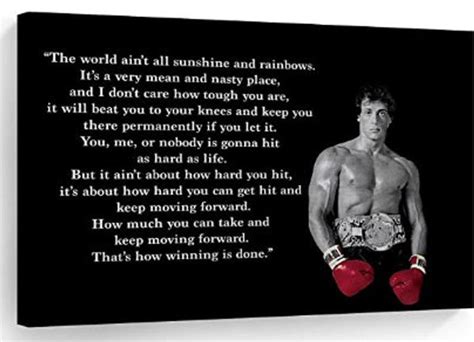 Rocky IV Motivational Quote Art Wall Decor Framed Canvas Free | Etsy