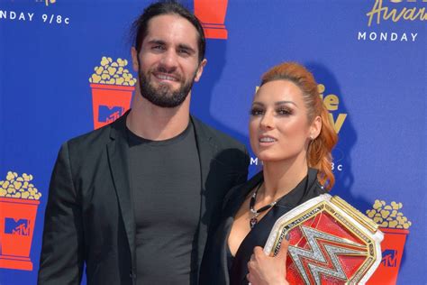 WWE's Seth Rollins, Becky Lynch make red carpet debut at 2019 MTV Movie ...