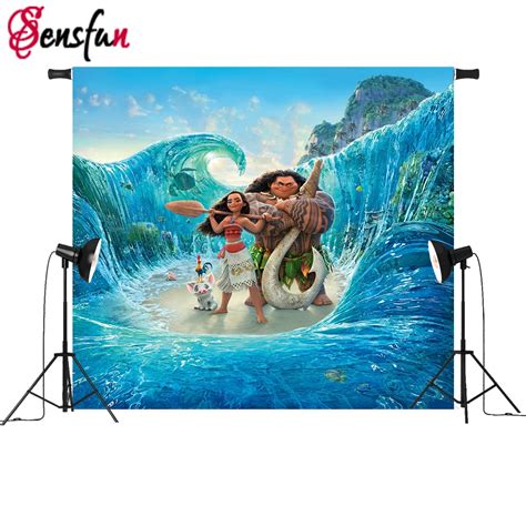 Sensfun Moana Maui Surfing Pacific Sea Wave Vaiana Custom Photo Studio ...