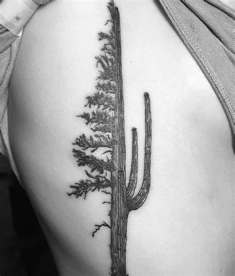 Cactus pine tree hybrid tattoo | Western tattoos, Tattoos, Sleeve tattoos