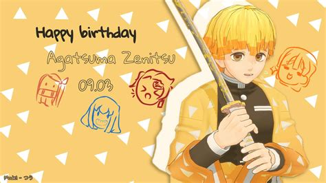 Happy birthday Agatsuma Zenitsu 🎂🎉🎉 | Demon Slayer: Kimetsu No Yaiba Amino