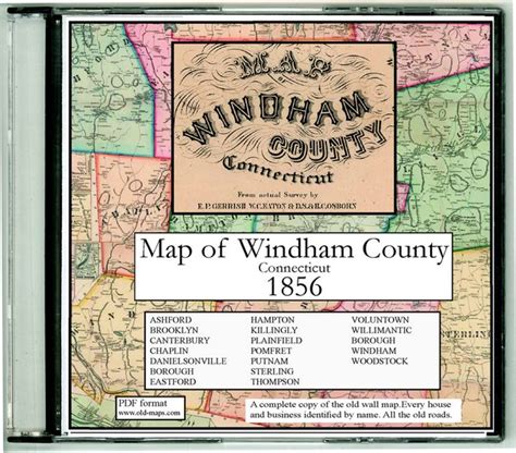 Map of Windham County, CT 1856