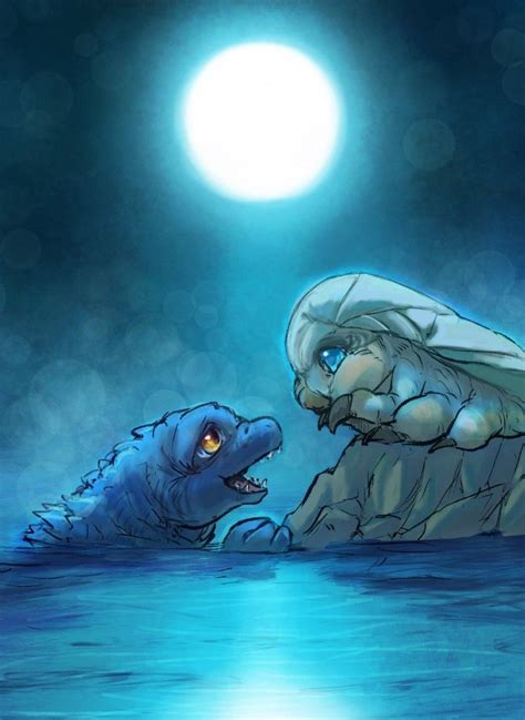 Uwah!! KAWAII!! Baby Godzilla and Baby Mothra! Art by @tamachiz on ...