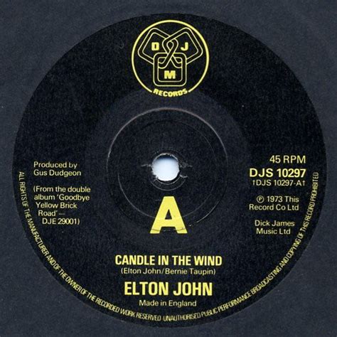 Elton John – Candle In The Wind (1976, Vinyl) - Discogs