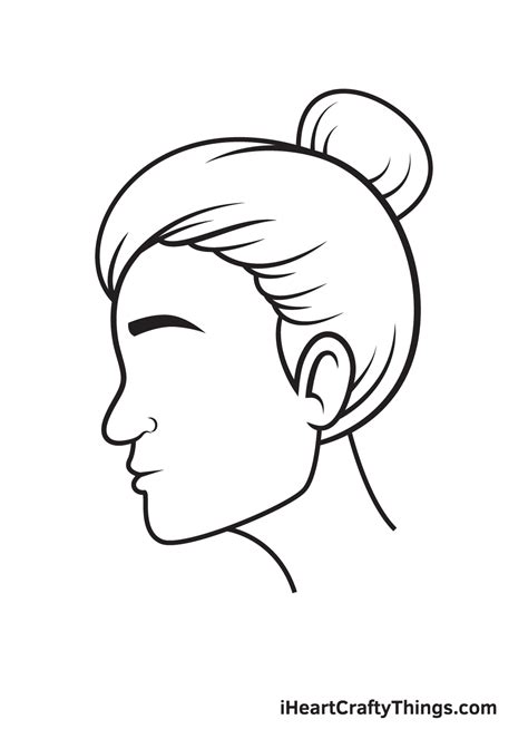 Face From The Side Drawing - How To Draw A Face From The Side Step By Step