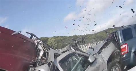 Dramatic car crash caught on camera - CBS News