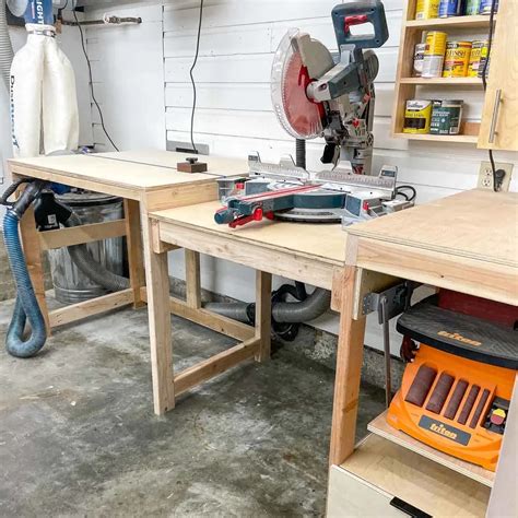 7 DIY Miter Saw Table Plans for your Workshop - The Handyman's Daughter