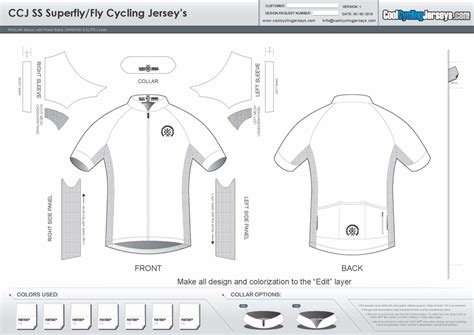 Custom Cycling Jersey Template