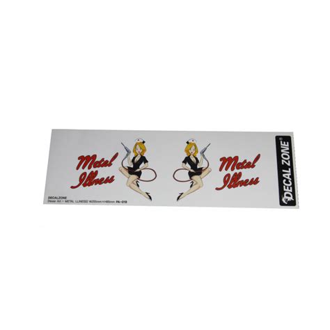 Nose Art "Metal Illness" Sticker Decal