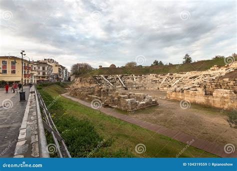 First Ancient Theater, Larissa, Greece. Editorial Stock Image - Image ...