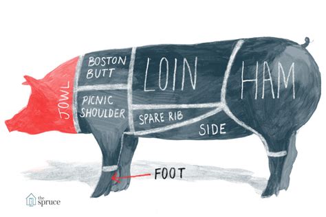 A Diagram and Pork Chart of Cuts of Meat