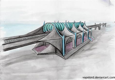 Futuristic Train station concept by Vapolord on DeviantArt