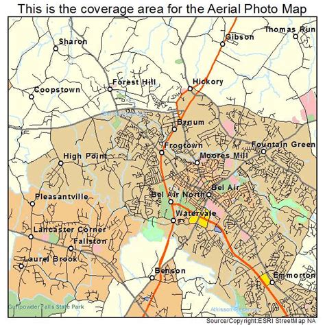 Aerial Photography Map of Bel Air North, MD Maryland