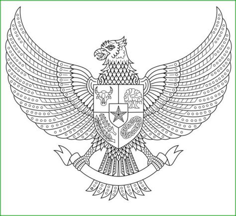 Cara Mewarnai Gambar Garuda Pancasila Beserta - IMAGESEE