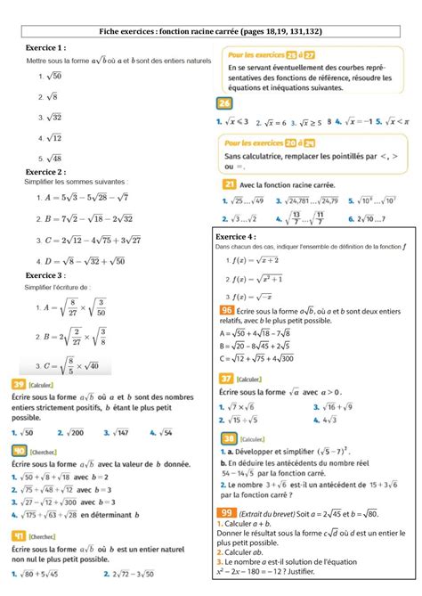 exercice racine – exercice racine carré 2nde – Kellydli