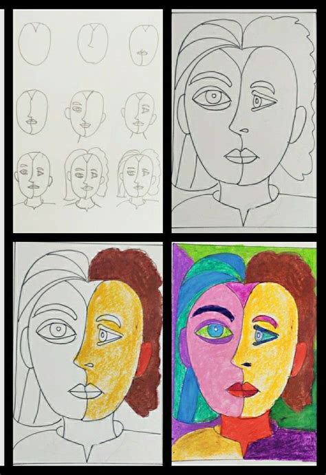 How to Draw a Picasso Face - Easy Step by Step For Beginners and Kids ...