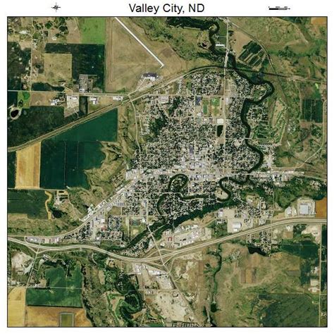 Aerial Photography Map of Valley City, ND North Dakota