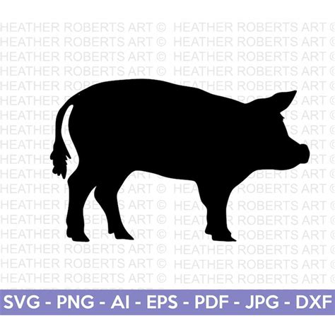 Pig Silhouette Svg, Pig svg, Farm Animals SVG, Farmhouse Si - Inspire ...