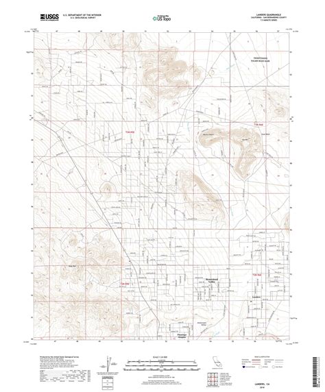 MyTopo Landers, California USGS Quad Topo Map