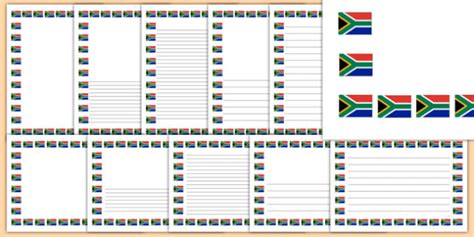 South Africa Flag Themed Page Border (teacher made)