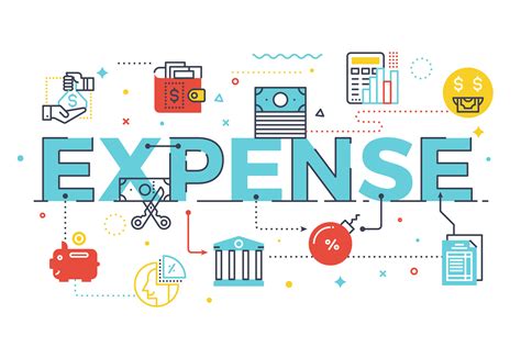 Expense word lettering illustration 545109 Vector Art at Vecteezy