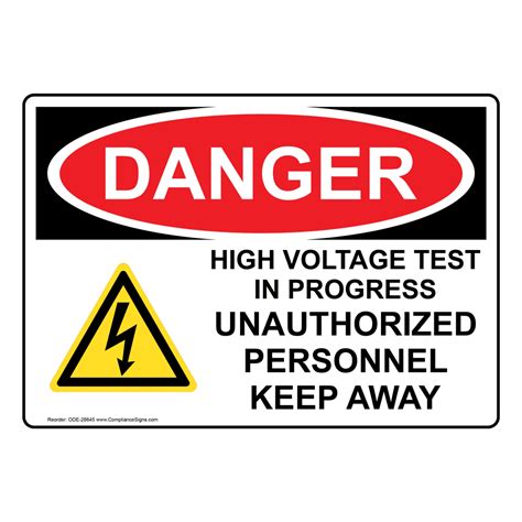 Danger High Voltage Testing