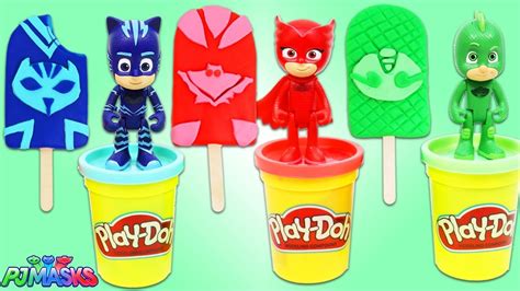 DIY How to Make PJ MASKS Play Doh Popsicles Fun & Easy Play Dough ...