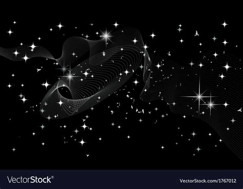 Stars of a planet and galaxy in a free space Vector Image