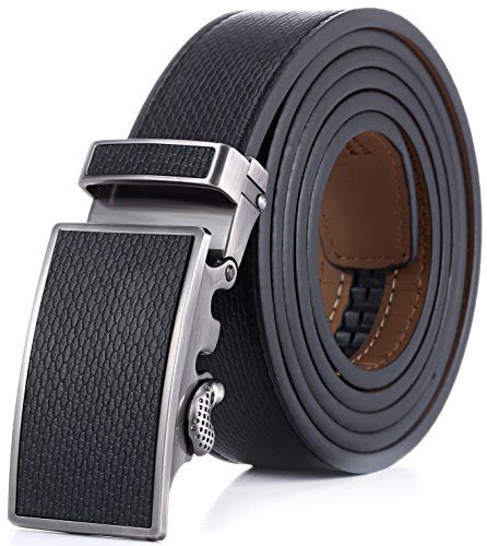 Marino Ratchet Leather Dress Belt For Men - Adjustable Click Belt with Automatic Sliding Buckle ...