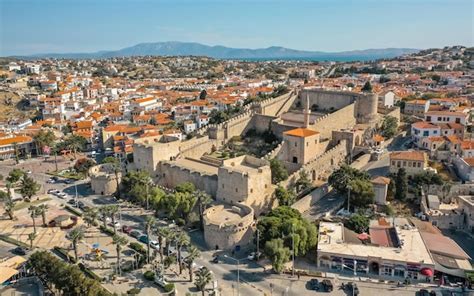 Premium Photo | Aerial view of cesme castle