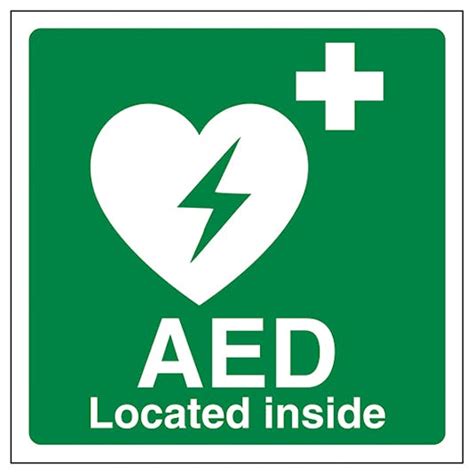 AED Located Inside | Door Signs | Safety Signs | Safety Signs 4 Less