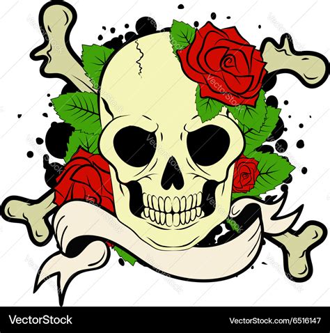 Skull tattoo Royalty Free Vector Image - VectorStock