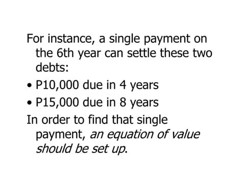 Equation Of Value