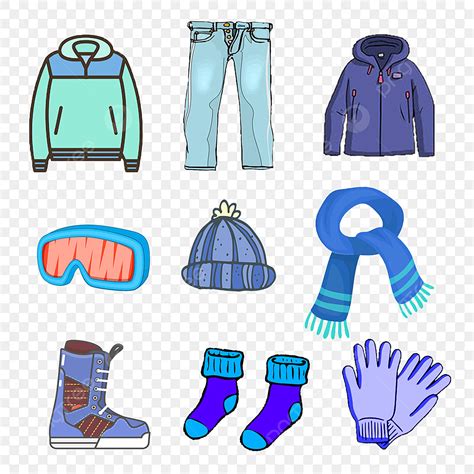 Winter Clothes PNG Transparent, Winter Apparel Clothes Men Cartoon, Clothes Clipart, Winter ...