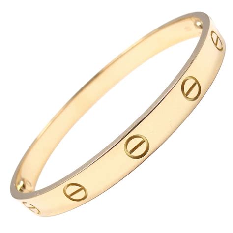 CARTIER Yellow Gold "LOVE" Bangle, Size 17 at 1stdibs