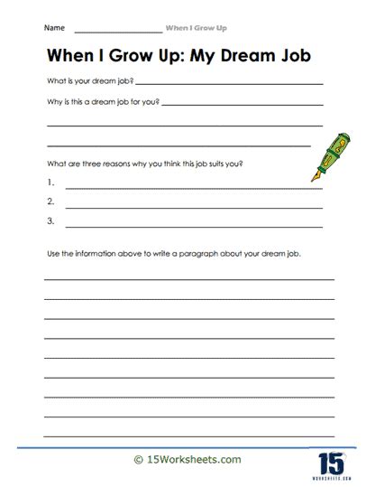 When I Grow Up Worksheets - 15 Worksheets.com