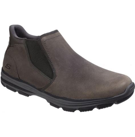 Skechers Garton - Keven Charocal Slip-On Ankle Boots SK64996 | Official Stockist | Marshall ...